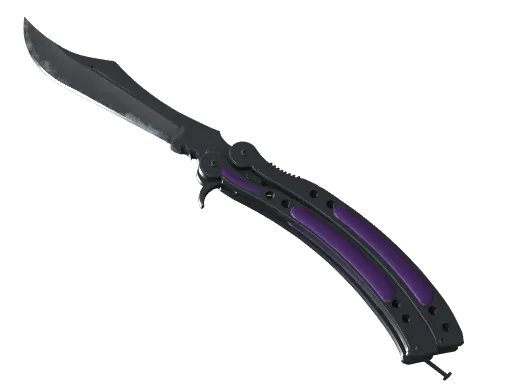 ★ StatTrak™ Butterfly Knife | Ultraviolet (Well-Worn)