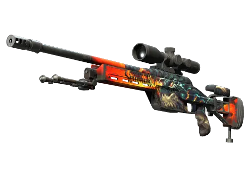 StatTrak™ SSG 08 | Dragonfire (Well-Worn)