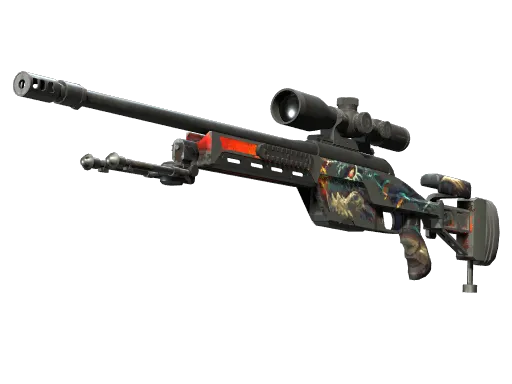 StatTrak™ SSG 08 | Dragonfire (Battle-Scarred)