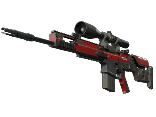 StatTrak™ SCAR-20 | Crimson Web (Well-Worn)
