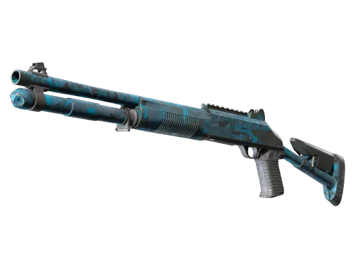 Souvenir XM1014 | VariCamo Blue (Well-Worn)