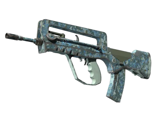 FAMAS | Cyanospatter (Well-Worn)