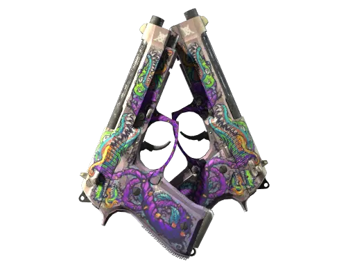 StatTrak™ Dual Berettas | Flora Carnivora (Well-Worn)