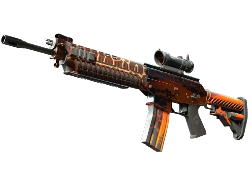 StatTrak™ SG 553 | Tiger Moth (Well-Worn)
