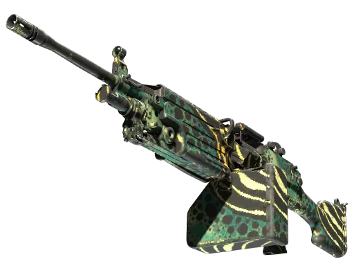 M249 | Emerald Poison Dart (Well-Worn)