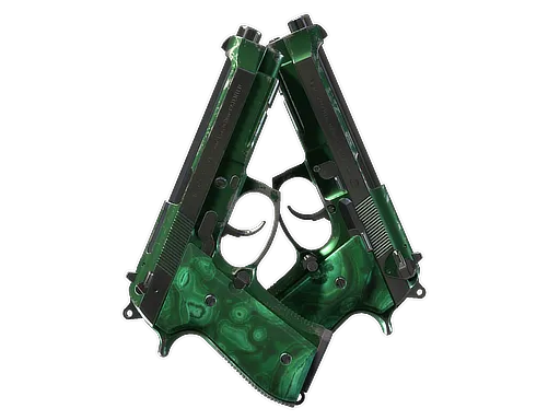 Dual Berettas | Polished Malachite (Field-Tested)
