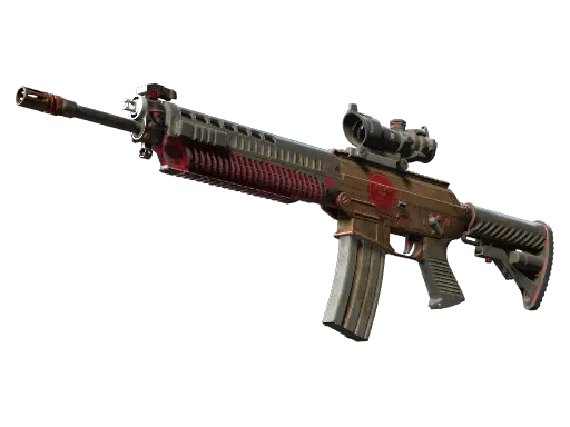 SG 553 | Berry Gel Coat (Battle-Scarred)