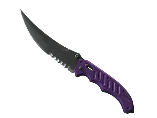 ★ StatTrak™ Flip Knife | Ultraviolet (Well-Worn)