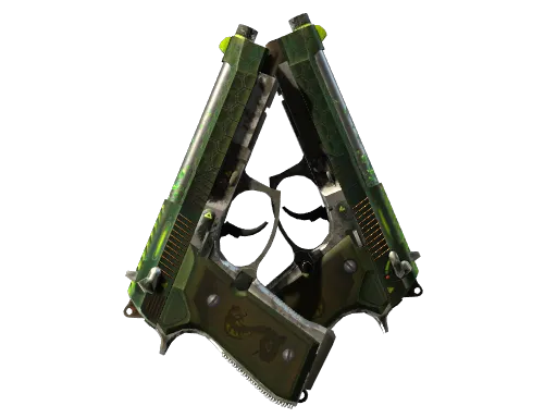 StatTrak™ Dual Berettas | Cobra Strike (Battle-Scarred)