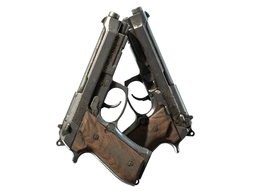 Dual Berettas | Oil Change (Battle-Scarred)