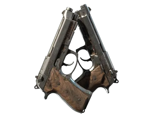 Dual Berettas | Drift Wood (Battle-Scarred)