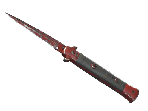 ★ Stiletto Knife | Crimson Web (Battle-Scarred)