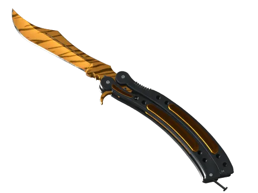 CS2 Butterfly Knife | Tiger Tooth - Covert Knife skin