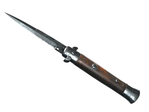 ★ Stiletto Knife | Damascus Steel (Well-Worn)