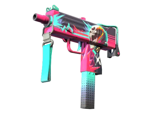 MAC-10 | Neon Rider (Well-Worn)
