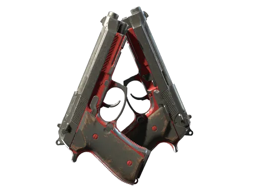 StatTrak™ Dual Berettas | Panther (Battle-Scarred)