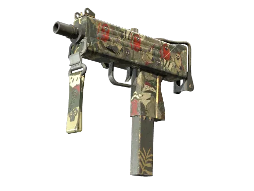 StatTrak™ MAC-10 | Monkeyflage (Battle-Scarred)