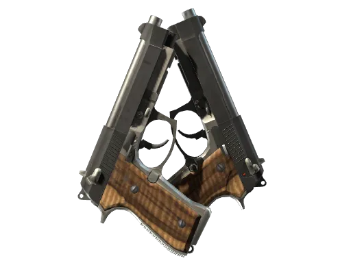 Dual Berettas | Black Limba (Minimal Wear)