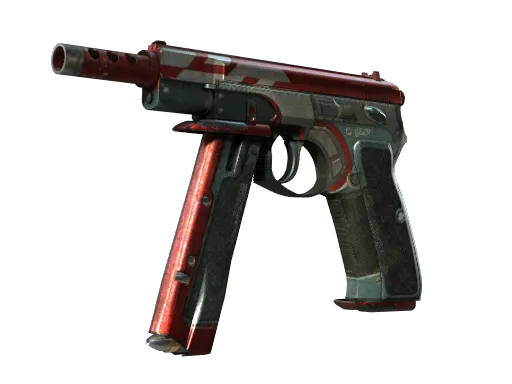 CZ75-Auto | Red Astor (Battle-Scarred)