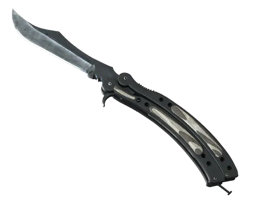 CS2 Butterfly Knife | Black Laminate - Covert Knife skin