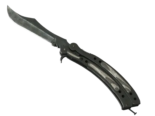 ★ Butterfly Knife | Black Laminate (Battle-Scarred)