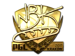 Sticker | NBK- (Gold) | Krakow 2017