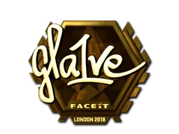 Sticker | gla1ve (Gold) | London 2018