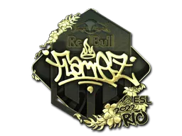 Sticker | FlameZ (Gold) | Rio 2022