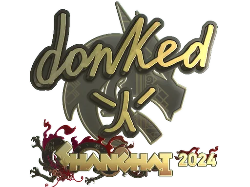 Sticker | donk (Gold) | Shanghai 2024