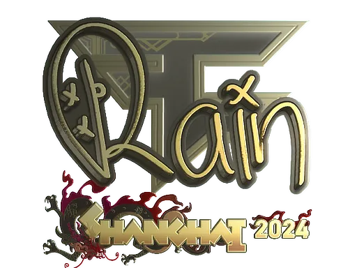 Sticker | rain (Gold) | Shanghai 2024