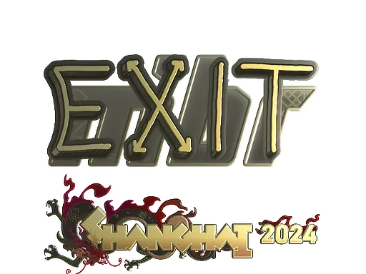 Sticker | exit (Gold) | Shanghai 2024