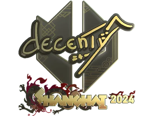 Sticker | decenty (Gold) | Shanghai 2024
