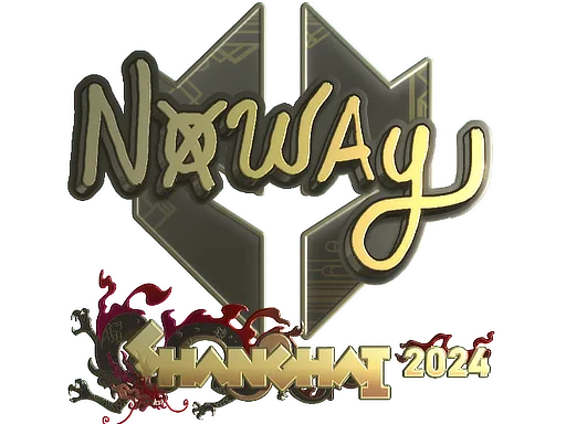 Sticker | noway (Gold) | Shanghai 2024