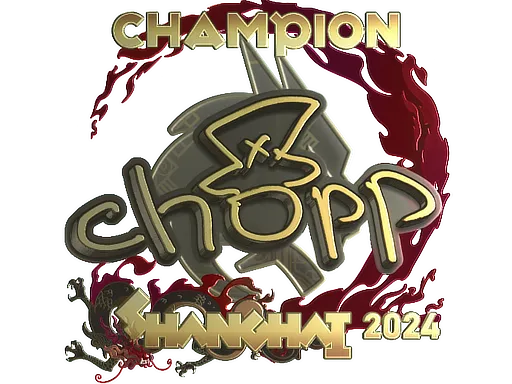 Sticker | chopper (Gold, Champion) | Shanghai 2024
