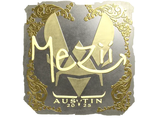 Sticker | mezii (Gold) | Austin 2025
