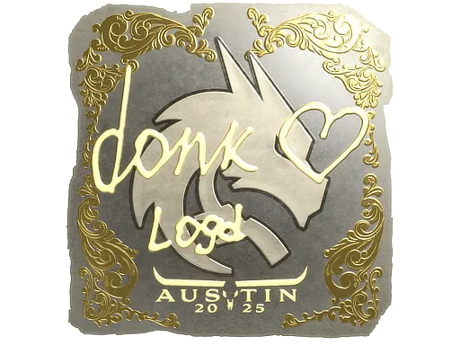 Sticker | donk (Gold) | Austin 2025