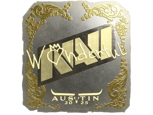 Sticker | w0nderful (Gold) | Austin 2025