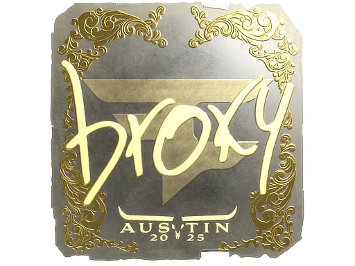 Sticker | broky (Gold) | Austin 2025