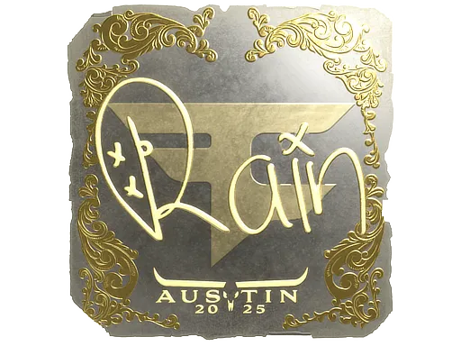 Sticker | rain (Gold) | Austin 2025