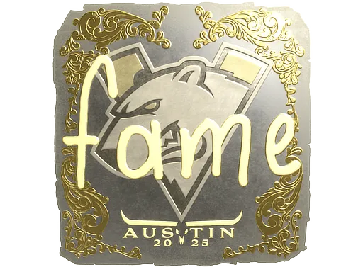 Sticker | fame (Gold) | Austin 2025