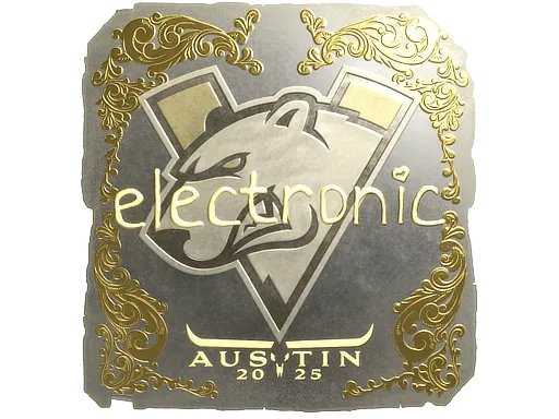 Sticker | electronic (Gold) | Austin 2025