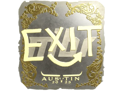 Sticker | exit (Gold) | Austin 2025