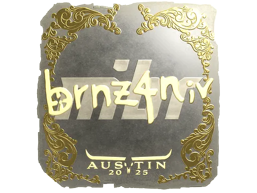Sticker | brnz4n (Gold) | Austin 2025