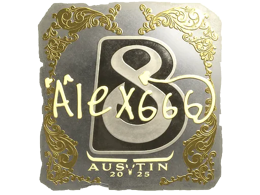 Sticker | alex666 (Gold) | Austin 2025