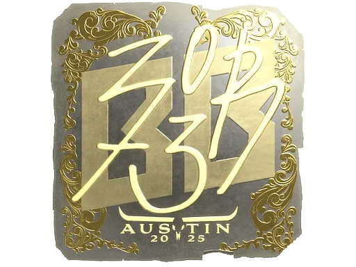 Sticker | zorte (Gold) | Austin 2025
