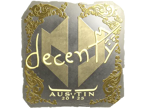 Sticker | decenty (Gold) | Austin 2025