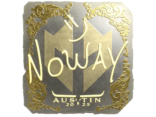 Sticker | noway (Gold) | Austin 2025