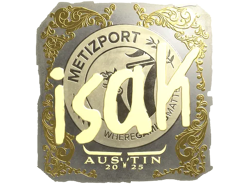 Sticker | isak (Gold) | Austin 2025
