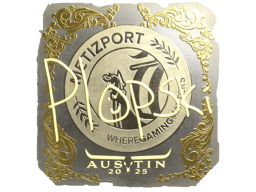 Sticker | Plopski (Gold) | Austin 2025