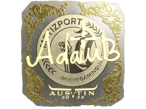 Sticker | adamb (Gold) | Austin 2025